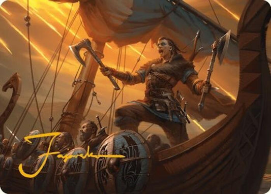 Eivor, Battle-Ready Art Card (Gold-Stamped Signature) [Art Series: Universes Beyond: Assassin's Creed] 18