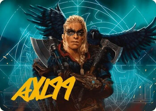 Eivor, Wolf-Kissed Art Card (Gold-Stamped Signature) [Art Series: Universes Beyond: Assassin's Creed] 17