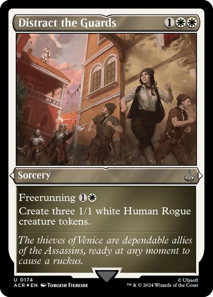 Distract the Guards (Foil Etched) [Universes Beyond: Assassin's Creed] 174