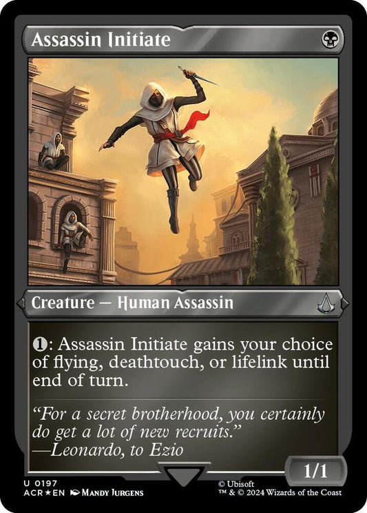Assassin Initiate (Foil Etched) [Universes Beyond: Assassin's Creed] 197