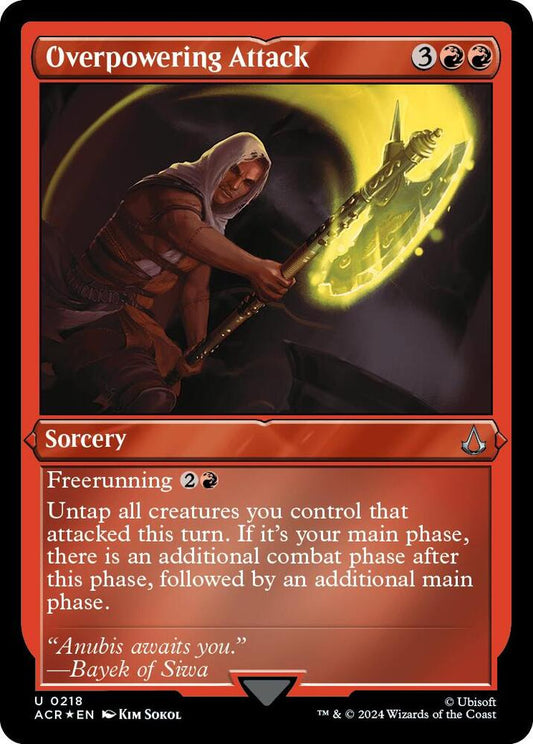 Overpowering Attack (Foil Etched) [Universes Beyond: Assassin's Creed] 218