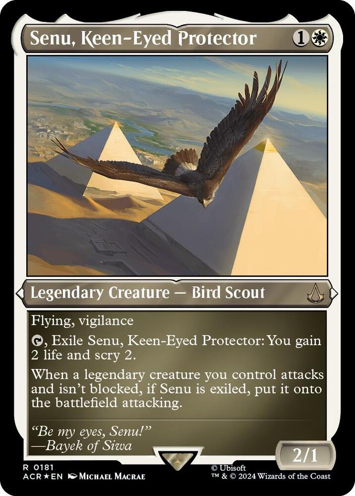 Senu, Keen-Eyed Protector (Foil Etched) [Universes Beyond: Assassin's Creed] 181