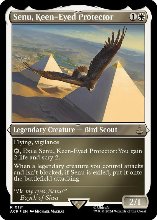 Senu, Keen-Eyed Protector (Foil Etched) [Universes Beyond: Assassin's Creed] 181