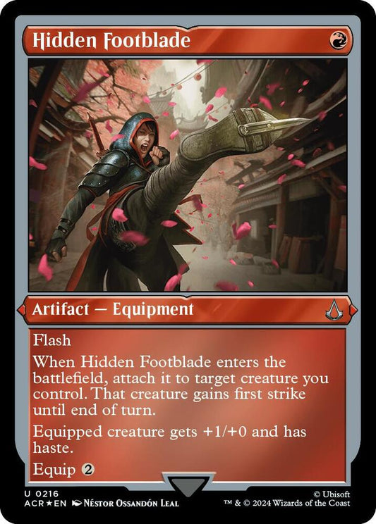 Hidden Footblade (Foil Etched) [Universes Beyond: Assassin's Creed] 216