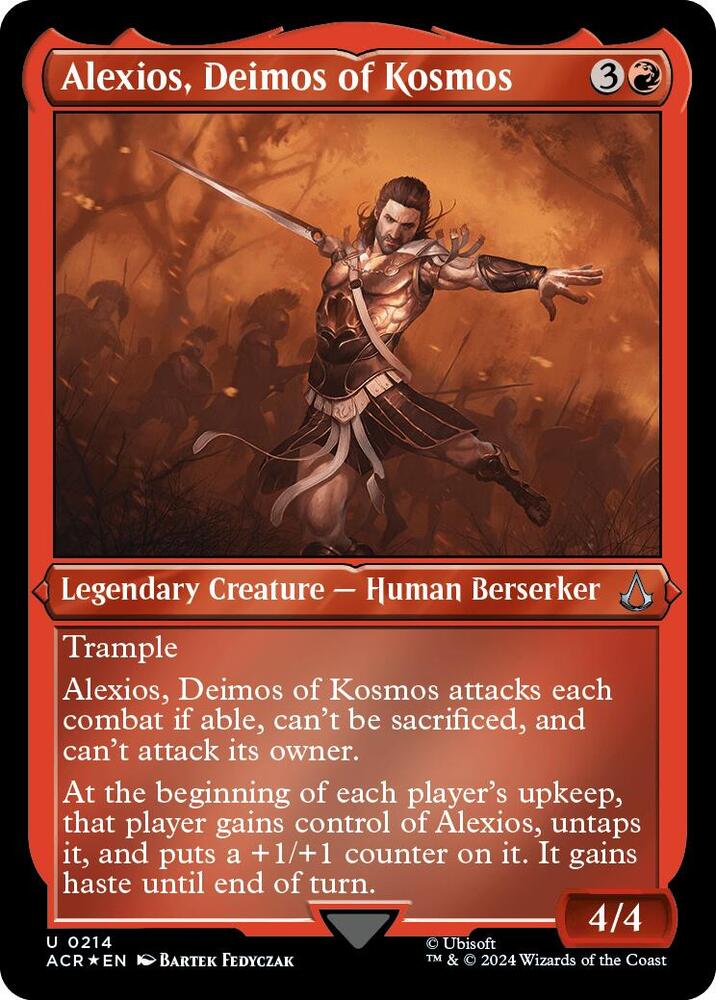 Alexios, Deimos of Kosmos (Foil Etched) [Universes Beyond: Assassin's Creed] 214