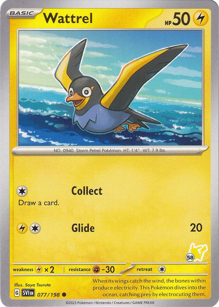 Wattrel - Pikachu 58 [Battle Academy 2024] 077/193