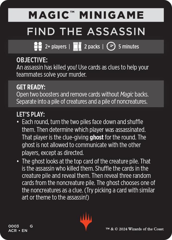 Magic Minigame: Find The Assassin [Universes Beyond: Assassin's Creed] 3