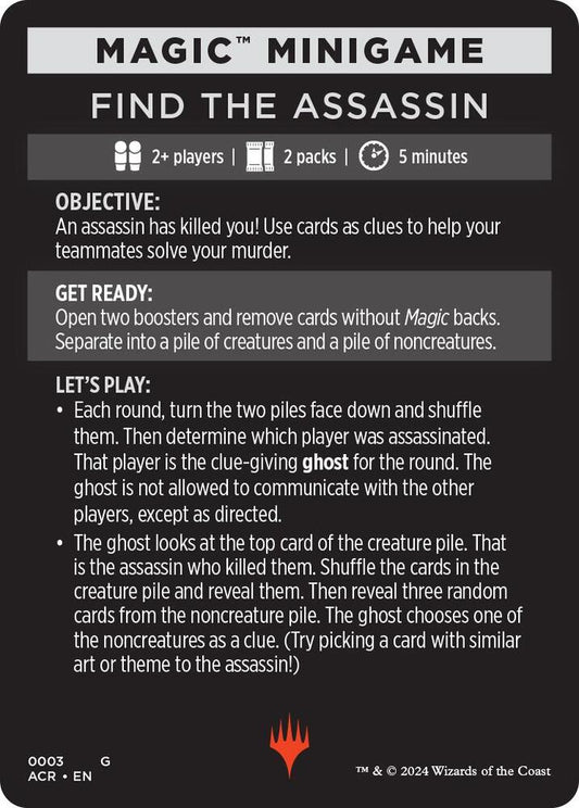 Magic Minigame: Find The Assassin [Universes Beyond: Assassin's Creed] 3