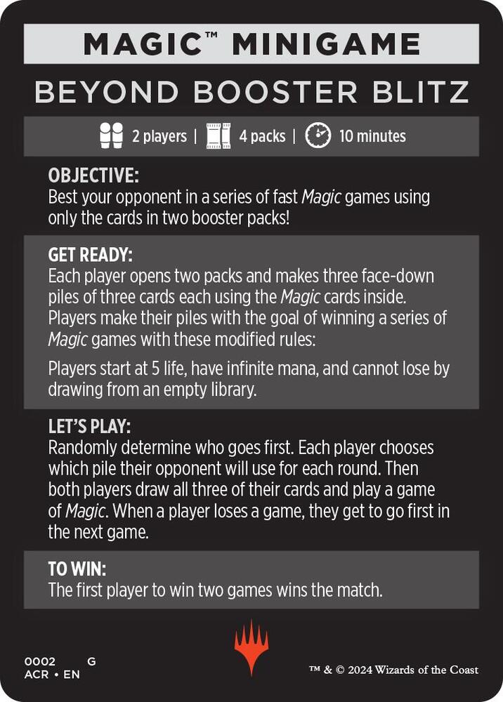 Magic Minigame: Beyond Booster Blitz [Universes Beyond: Assassin's Creed] 2