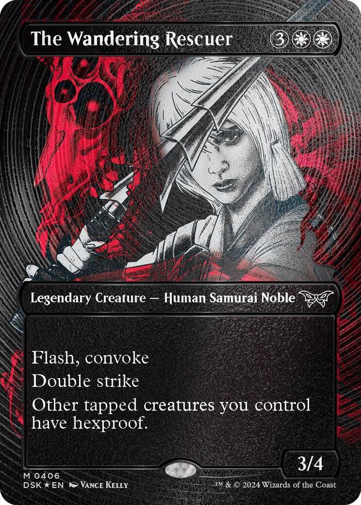 The Wandering Rescuer (Showcase) (Textured Foil) [Duskmourn: House of Horror] 406