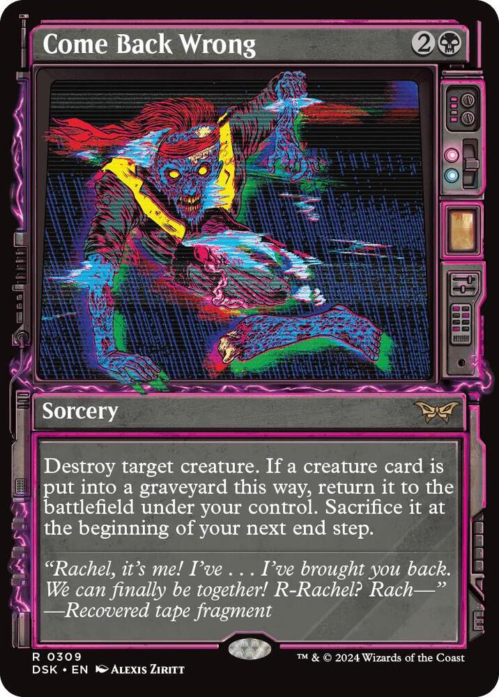 Come Back Wrong (Showcase) [Duskmourn: House of Horror] 309