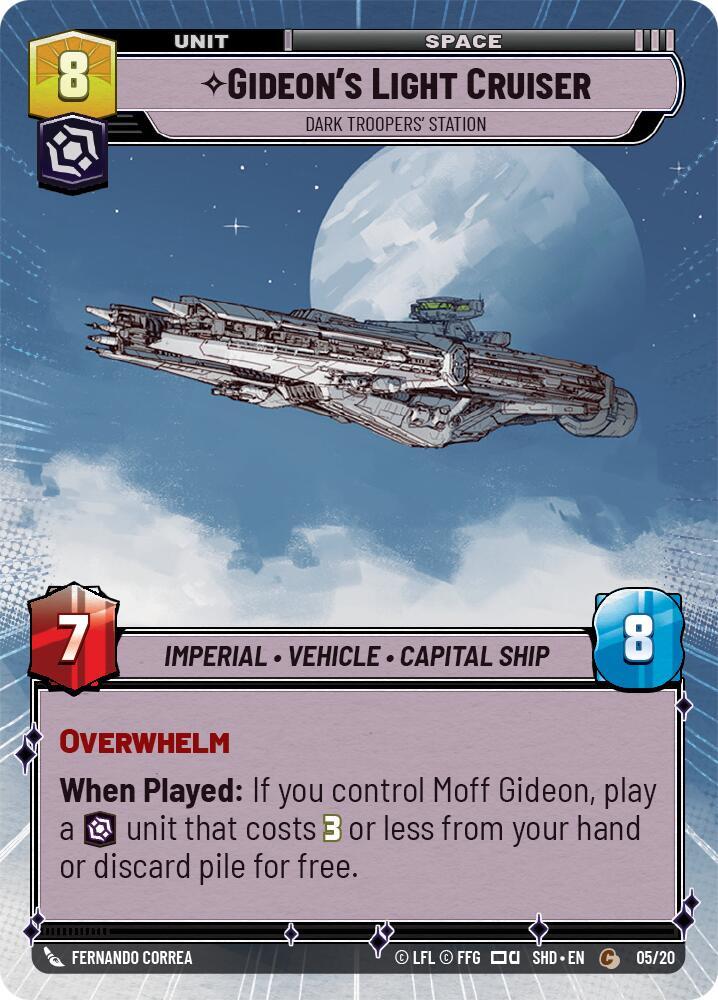 Gideon's Light Cruiser - Dark Troopers' Station (Hyperspace) [Shadows of the Galaxy: Weekly Play Promos] 05/20
