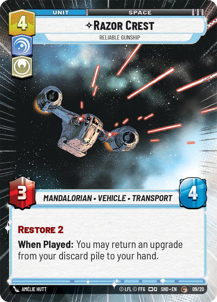 Razor Crest - Reliable Gunship (Hyperspace) [Shadows of the Galaxy: Weekly Play Promos] 09/20