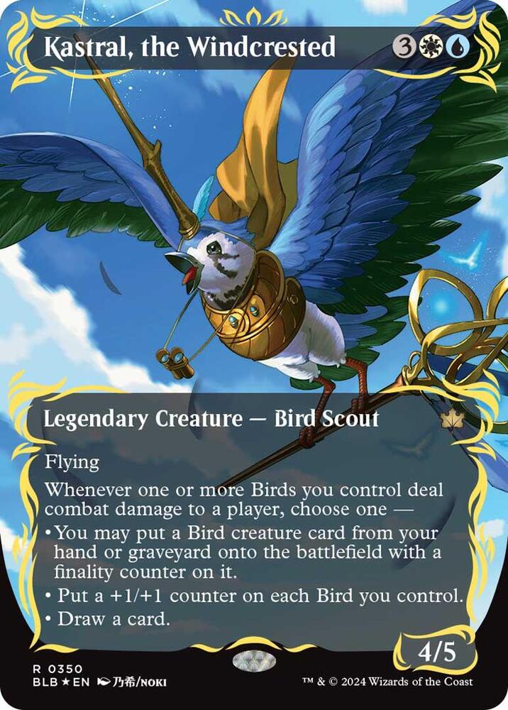 Kastral, the Windcrested (Borderless) (Raised Foil) [Bloomburrow] 350