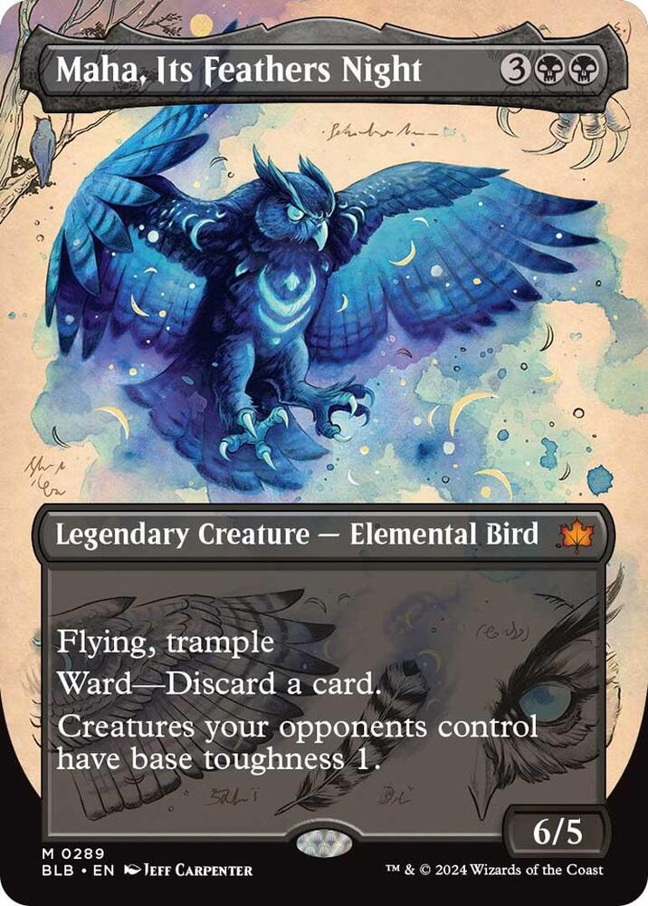 Maha, Its Feathers Night (Borderless) [Bloomburrow] 289