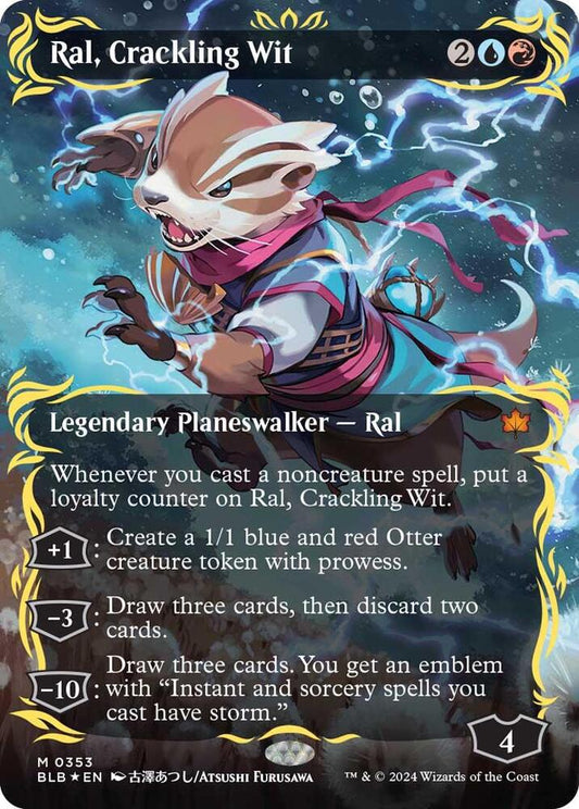 Ral, Crackling Wit (Borderless) (Raised Foil) [Bloomburrow] 353