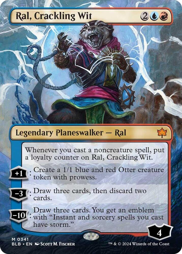 Ral, Crackling Wit (Borderless) [Bloomburrow] 341