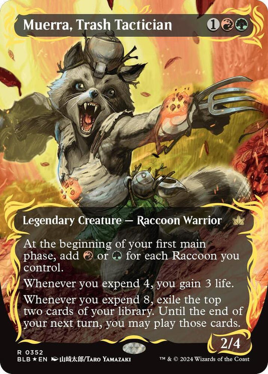 Muerra, Trash Tactician (Borderless) (Raised Foil) [Bloomburrow] 352