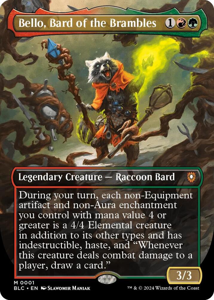 Bello, Bard of the Brambles (Borderless) [Commander: Bloomburrow] 1