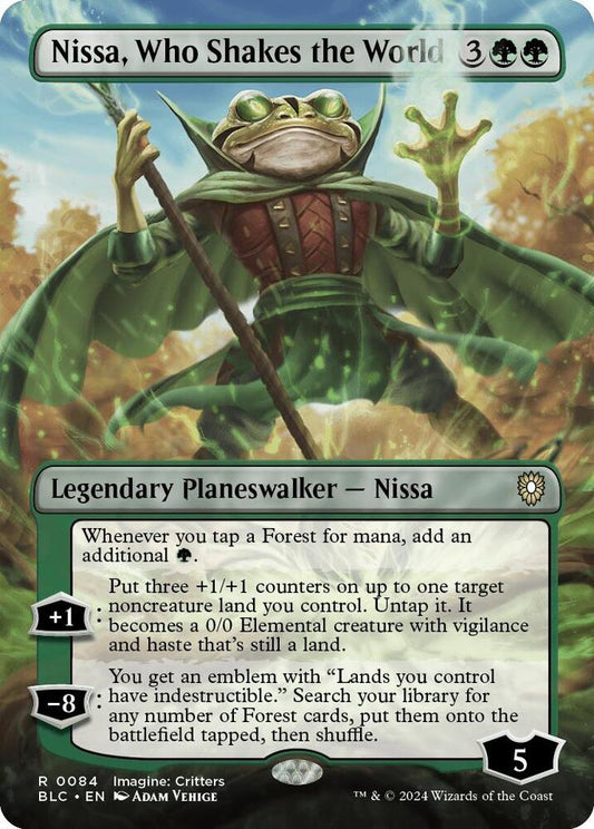 Nissa, Who Shakes the World (Borderless) [Commander: Bloomburrow] 84