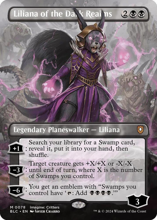 Liliana of the Dark Realms (Borderless) [Commander: Bloomburrow] 78
