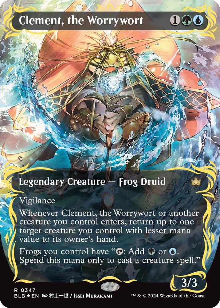 Clement, the Worrywort (Borderless) (Raised Foil) [Bloomburrow] 347