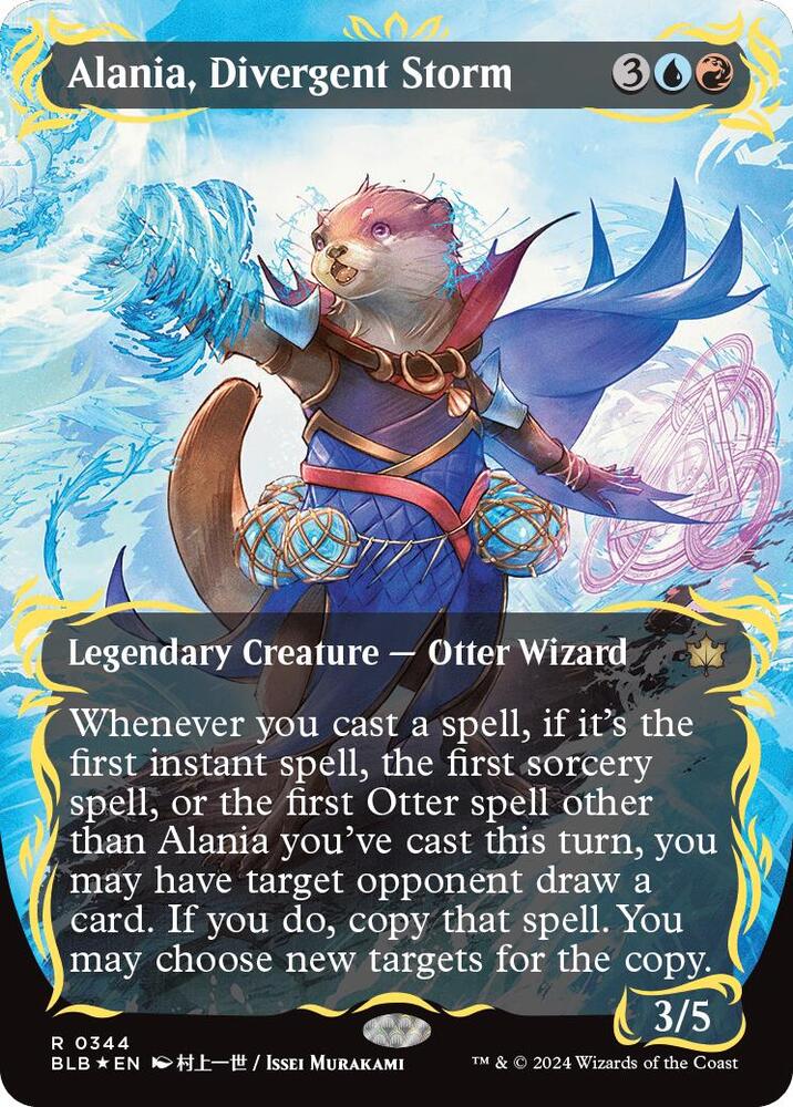 Alania, Divergent Storm (Borderless) (Raised Foil) [Bloomburrow] 344