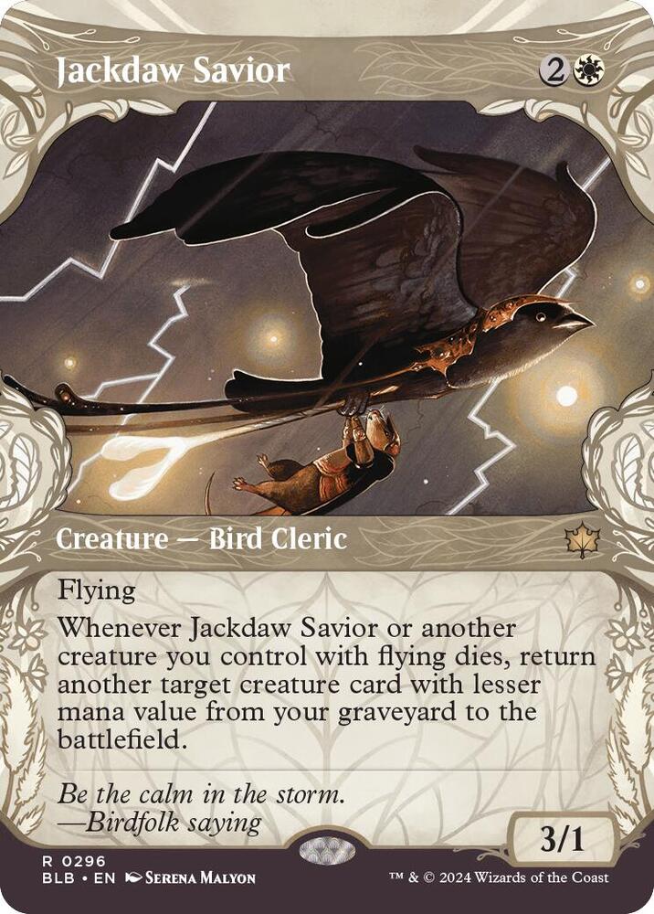 Jackdaw Savior (Showcase) [Bloomburrow] 296