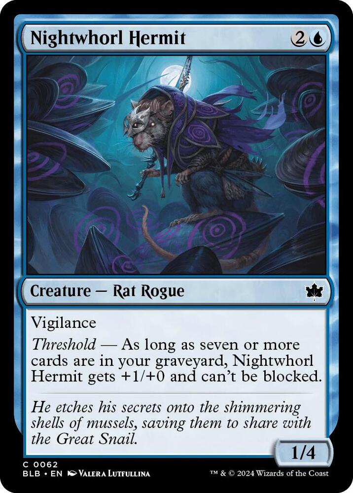Nightwhorl Hermit [Bloomburrow] 62