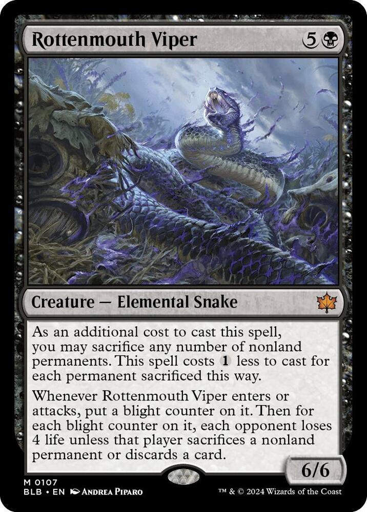 Rottenmouth Viper [Bloomburrow] 107