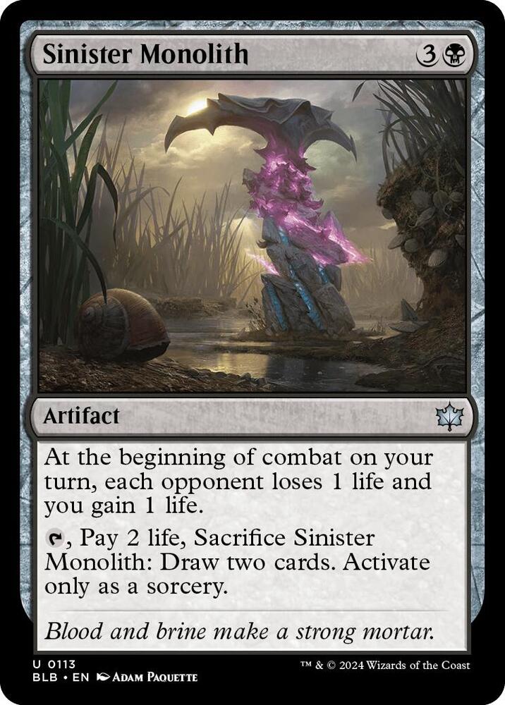 Sinister Monolith [Bloomburrow] 113
