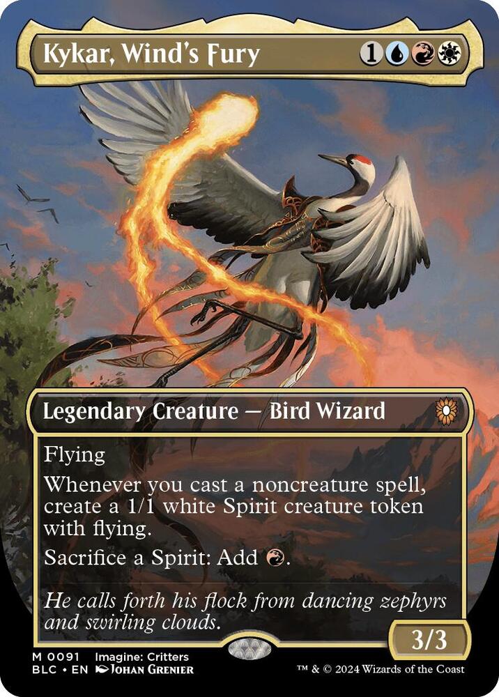 Kykar, Wind's Fury (Borderless) [Commander: Bloomburrow] 91