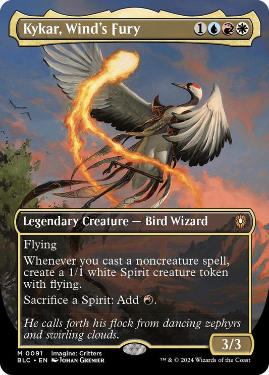 Kykar, Wind's Fury (Borderless) [Commander: Bloomburrow] 91