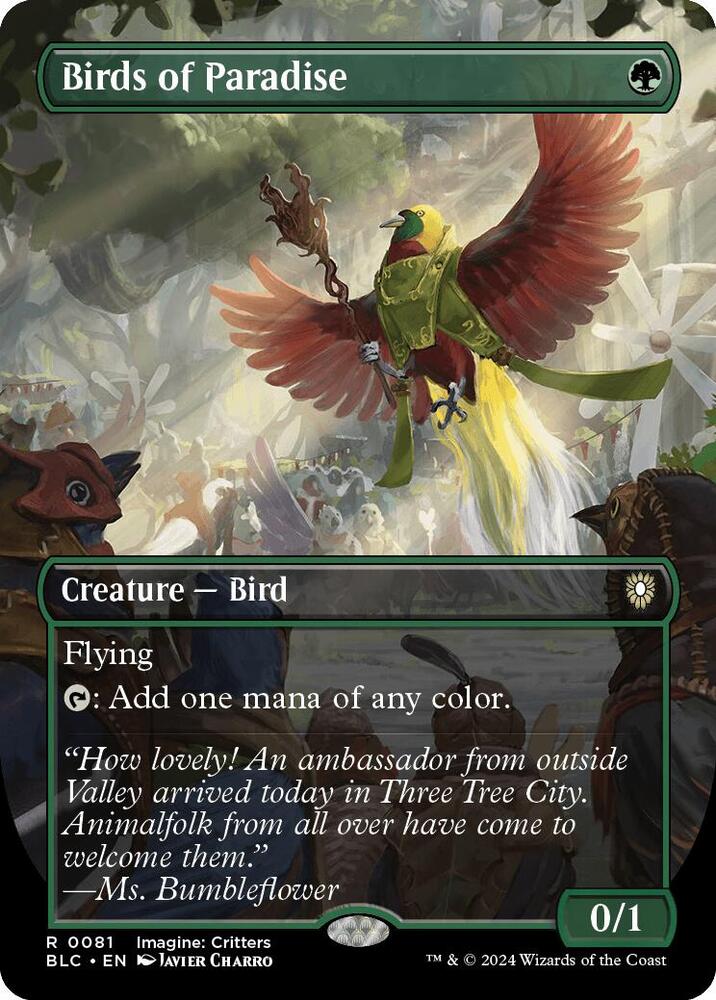 Birds of Paradise (Borderless) [Commander: Bloomburrow] 81