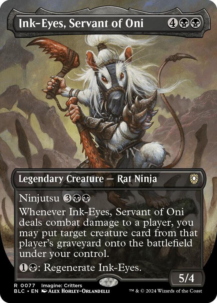 Ink-Eyes, Servant of Oni (Borderless) [Commander: Bloomburrow] 77