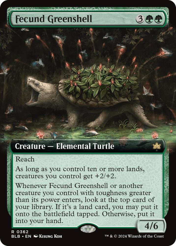 Fecund Greenshell (Extended Art) [Bloomburrow] 362