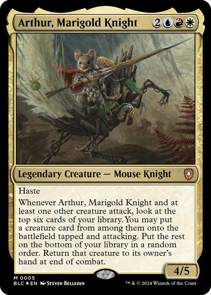 Arthur, Marigold Knight [Commander: Bloomburrow] 5