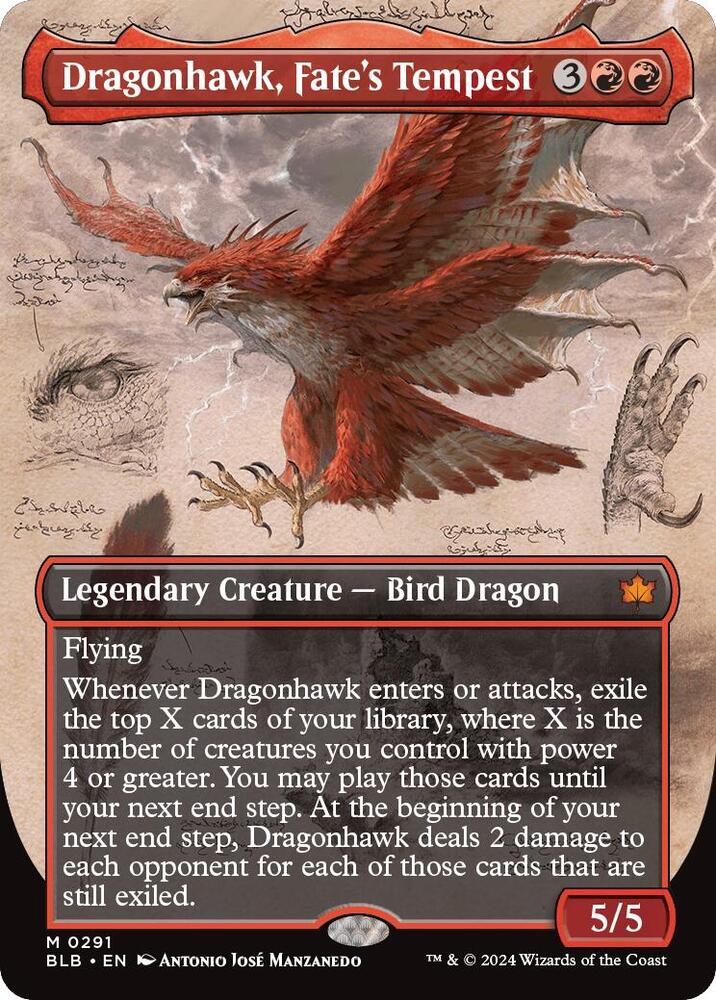 Dragonhawk, Fate's Tempest (Borderless) [Bloomburrow] 291