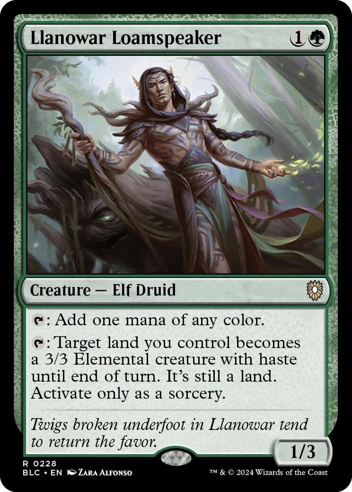 Llanowar Loamspeaker [Commander: Bloomburrow] 228