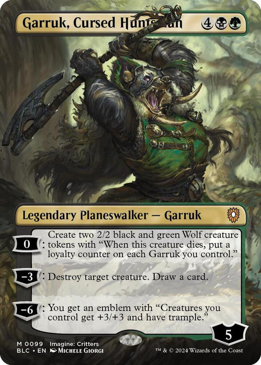 Garruk, Cursed Huntsman (Borderless) [Commander: Bloomburrow] 99