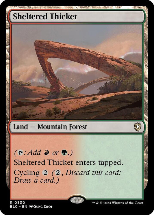Sheltered Thicket [Commander: Bloomburrow] 330