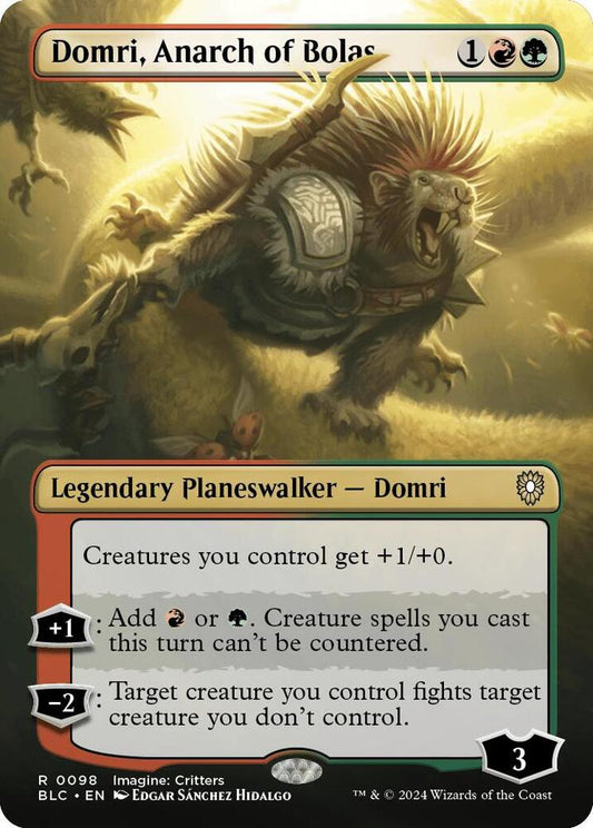 Domri, Anarch of Bolas (Borderless) [Commander: Bloomburrow] 98