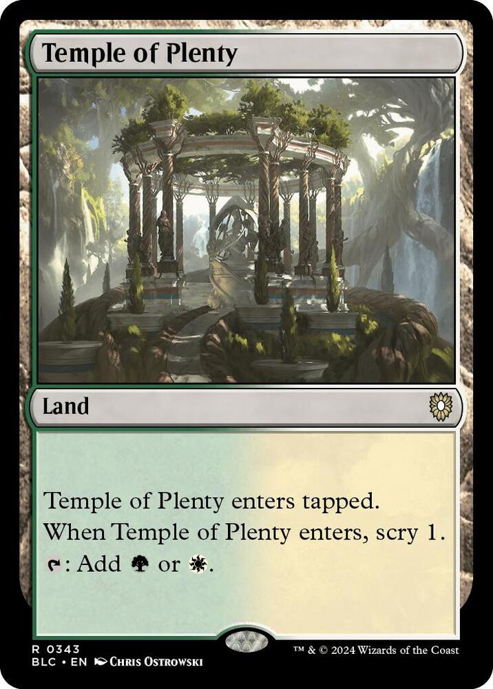 Temple of Plenty [Commander: Bloomburrow] 343