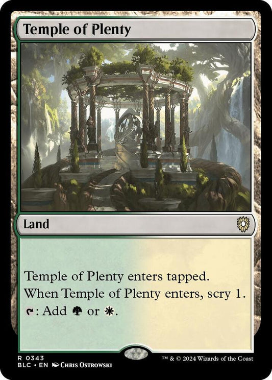 Temple of Plenty [Commander: Bloomburrow] 343
