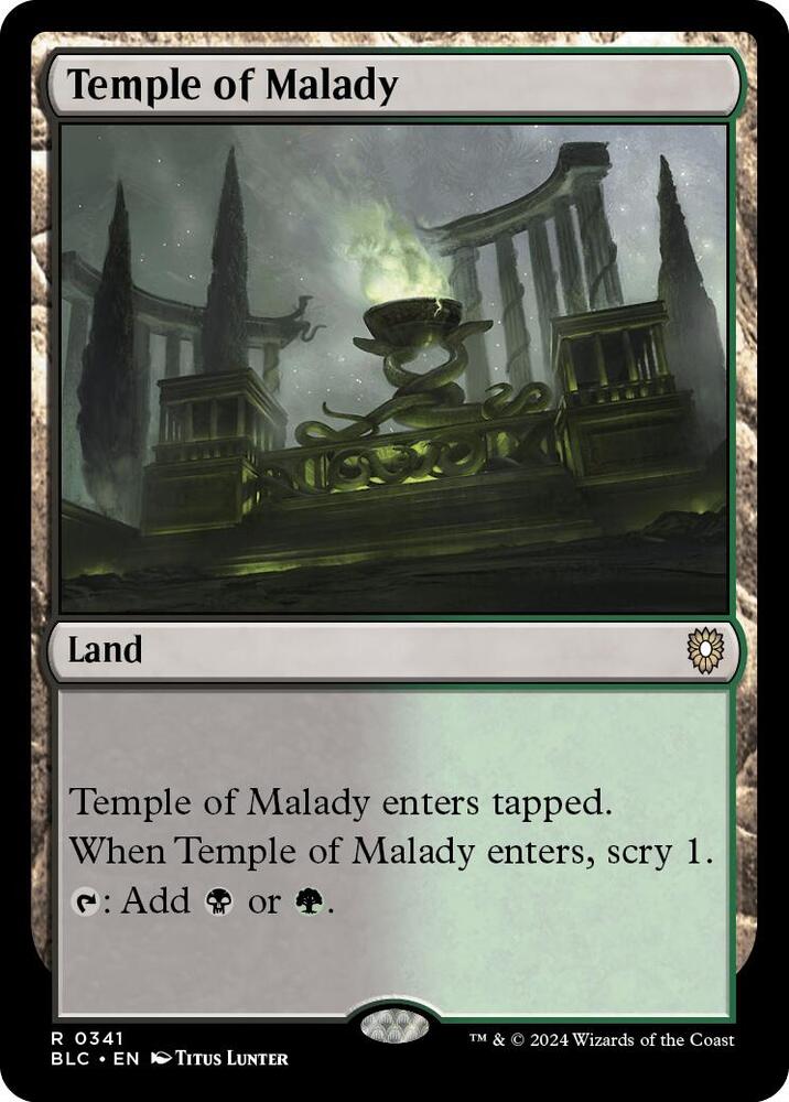 Temple of Malady [Commander: Bloomburrow] 341