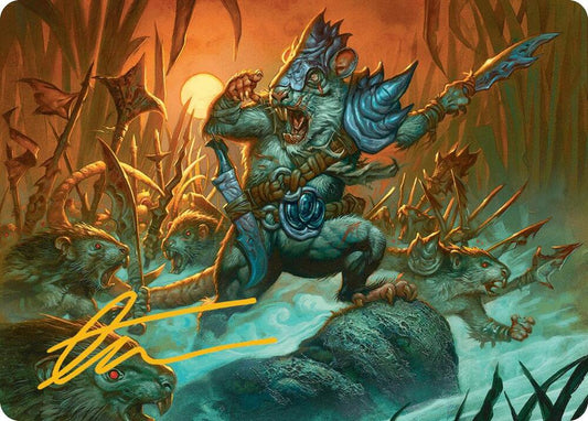 Persistent Marshstalker Art Card (Gold-Stamped Signature) [Art Series: Bloomburrow] 14