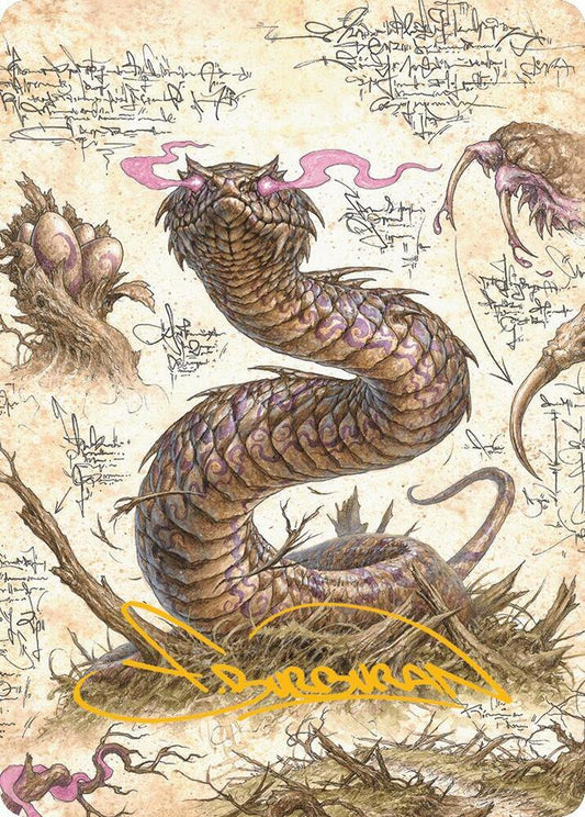 Rottenmouth Viper Art Card (Gold-Stamped Signature) [Art Series: Bloomburrow] 36