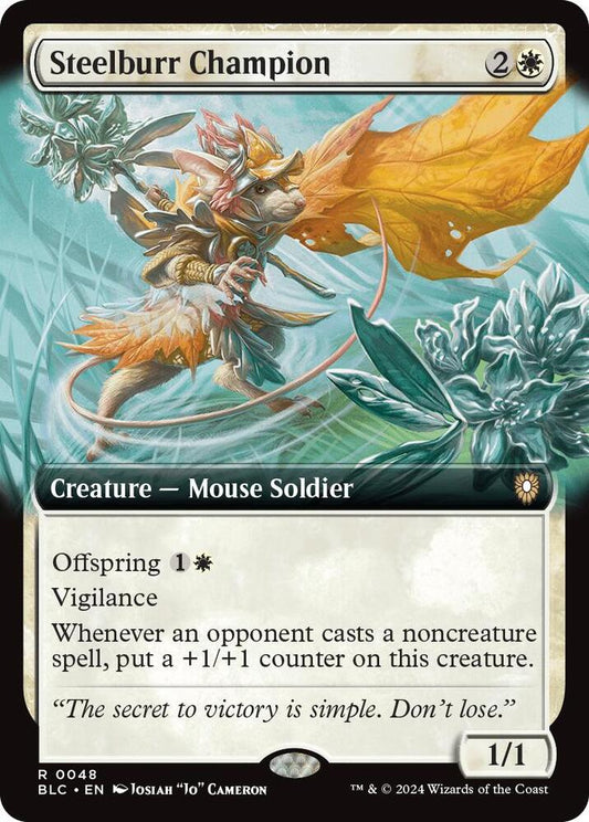 Steelburr Champion (Extended Art) [Commander: Bloomburrow] 48