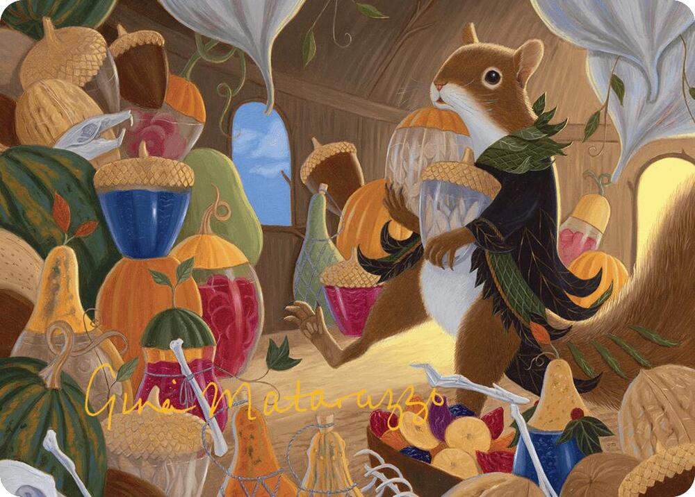 Stocking the Pantry Art Card (Gold-Stamped Signature) [Art Series: Bloomburrow] 24