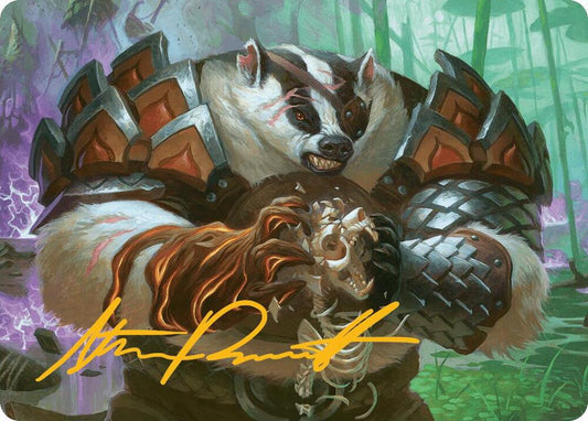 Hugs, Grisly Guardian Art Card (Gold-Stamped Signature) [Art Series: Bloomburrow] 27